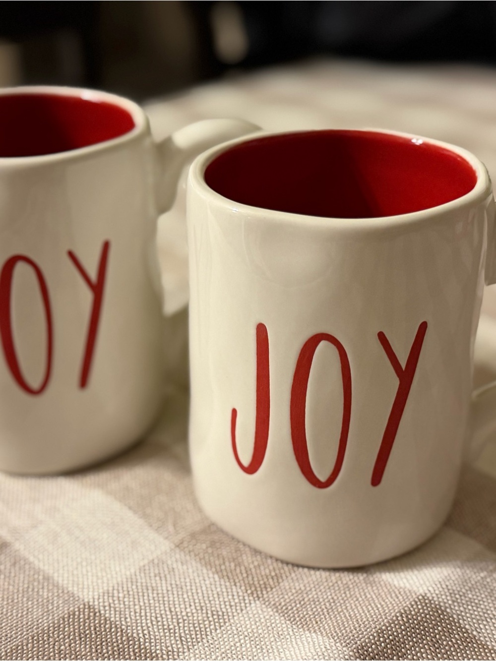 Rae Dunn Christmas Joy Mugs